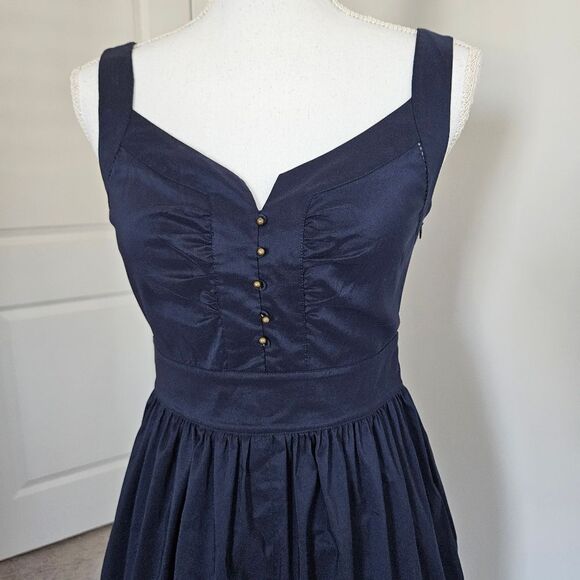 Diane von Furstenberg x Neiman Marcus Navy Sweetheart Dress – Size 4 - Picture 2 of 10